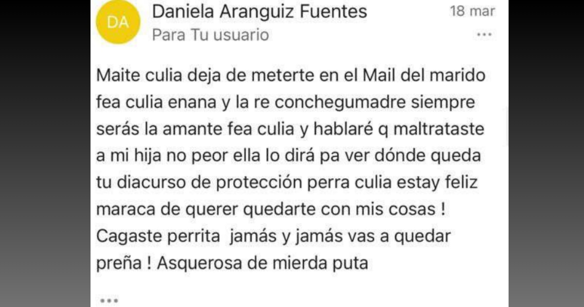 Tengo la pura cara se cuica Daniela Aránguiz advierte a Maite Orsini