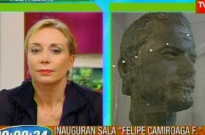 Escultura de Felipe en TVN