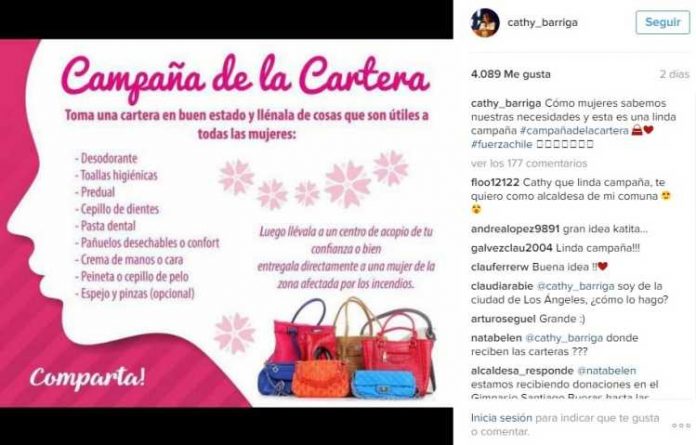 La campaña de Cathy Barriga para ayudar a mujeres ...