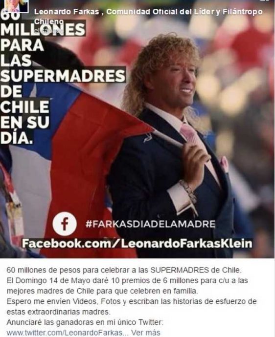 Leonardo Farkas regalará $6 millones a 10 "Supér Madres ...