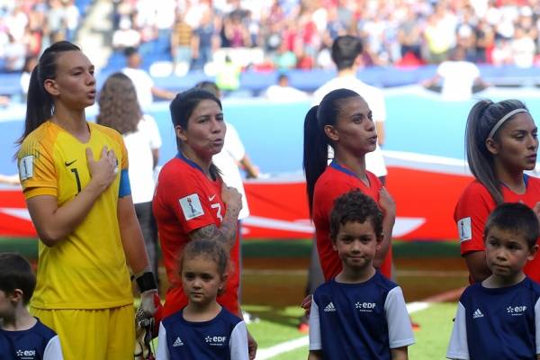 Partido de Chile y Tailandia en el Mundial femenino de Francia 2.019