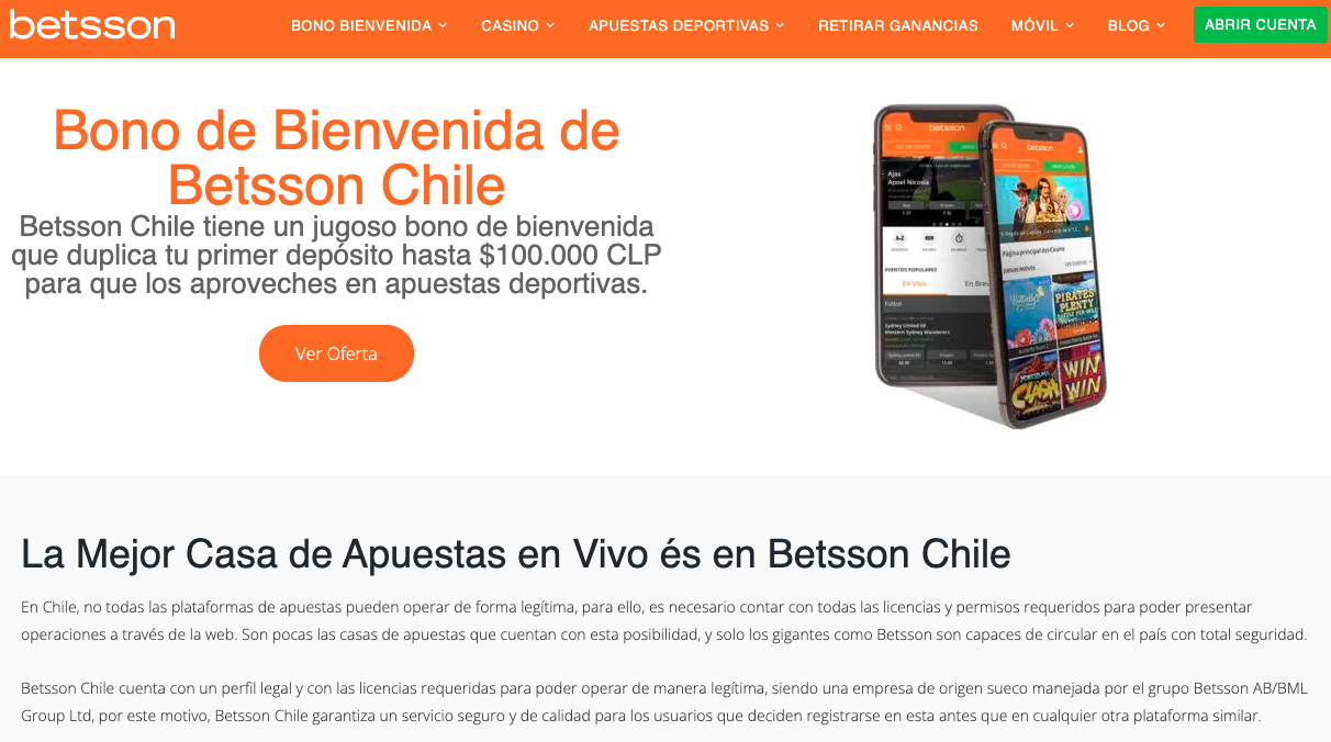 Betsson en Chile: ¿Por qué es el mejor casino en línea?