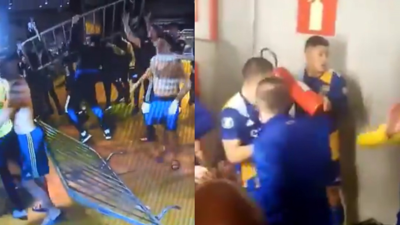 Los videos del escándalo de Boca Juniors en Brasil: Golpes y detenidos