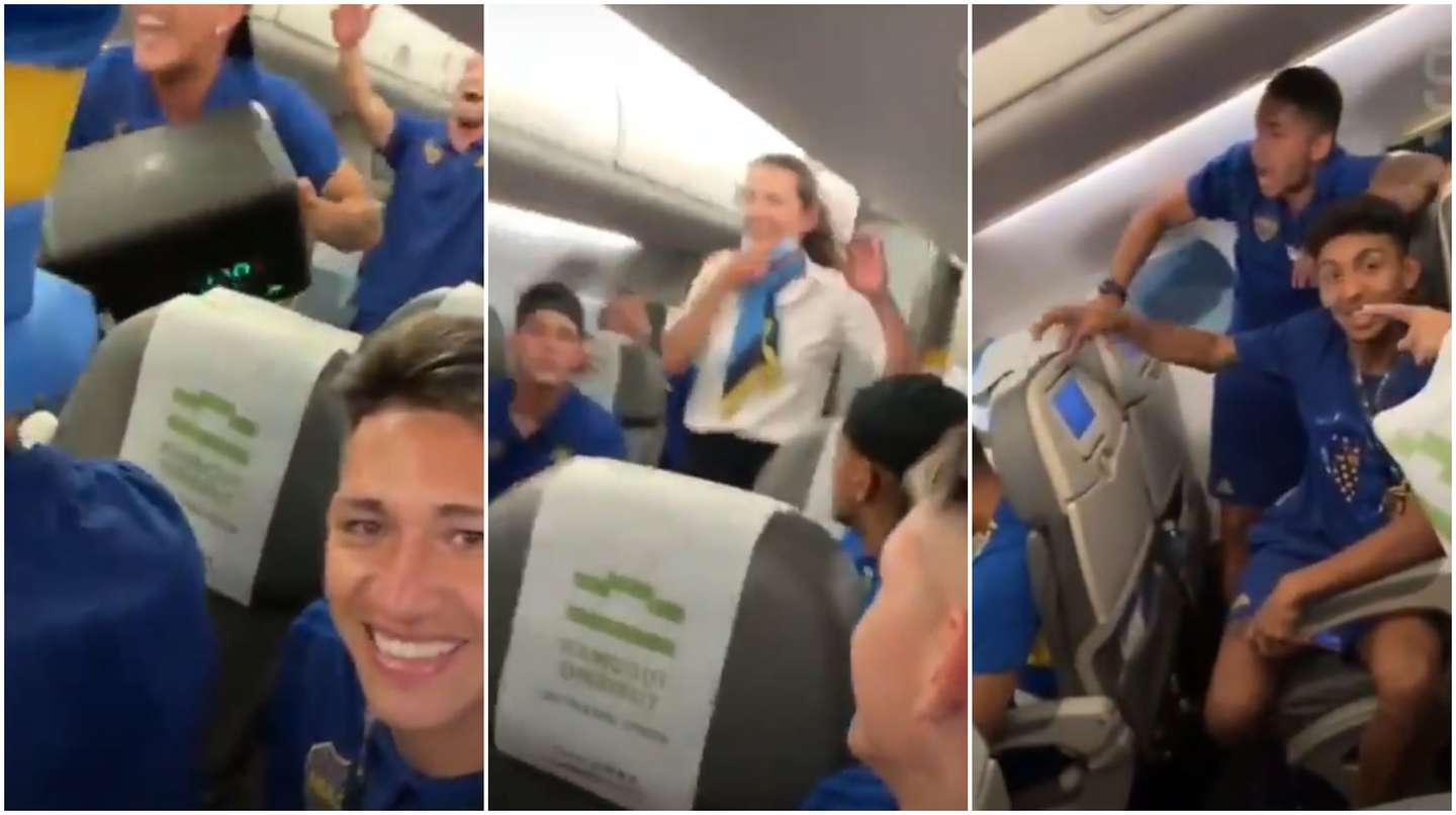 «No golpeen el avión»: Azafata paró en seco a futbolistas de Boca Juniors