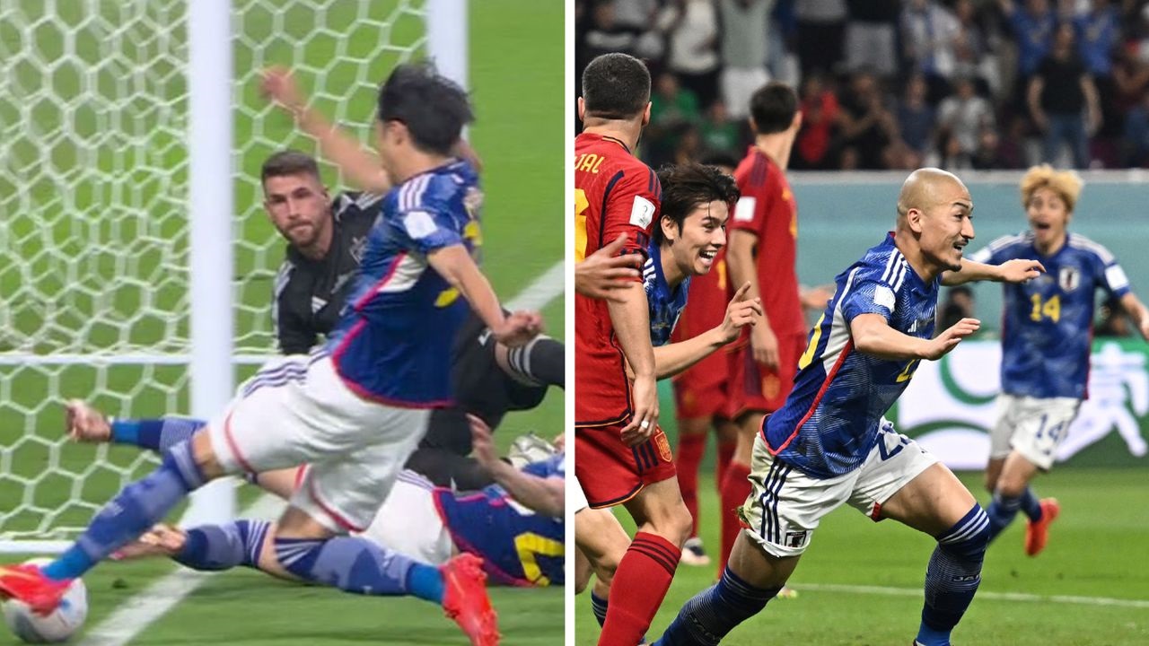 Imágenes aseguran que la pelota no salió en el gol de Japón a España