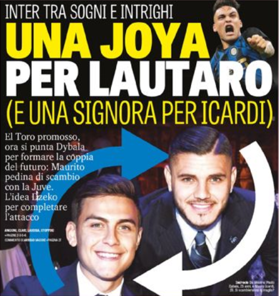 Bomba en Italia para este verano: ¿Dybala al Inter e Icardi a la Juventus?