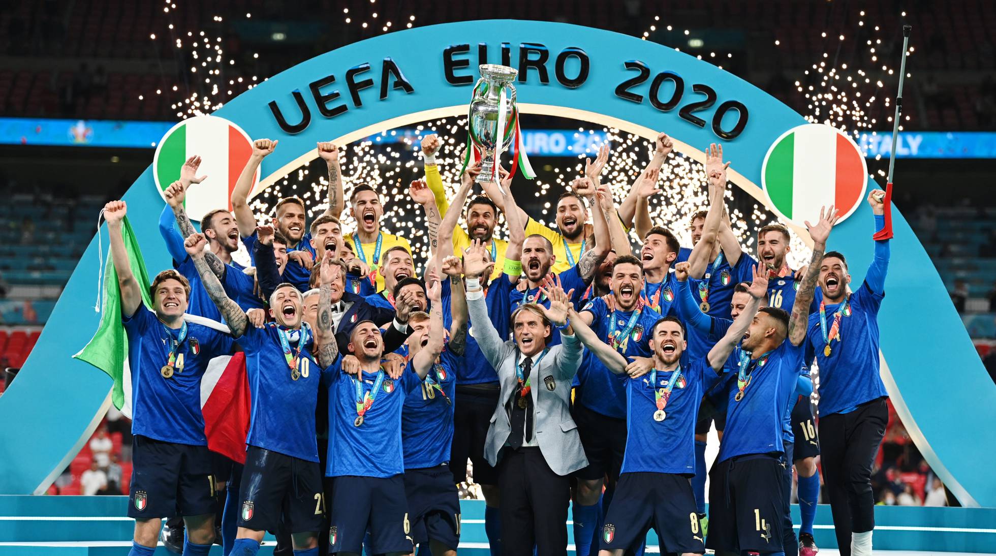 (Goles) Italia terminó con el sueño de Inglaterra y conquistó la Eurocopa