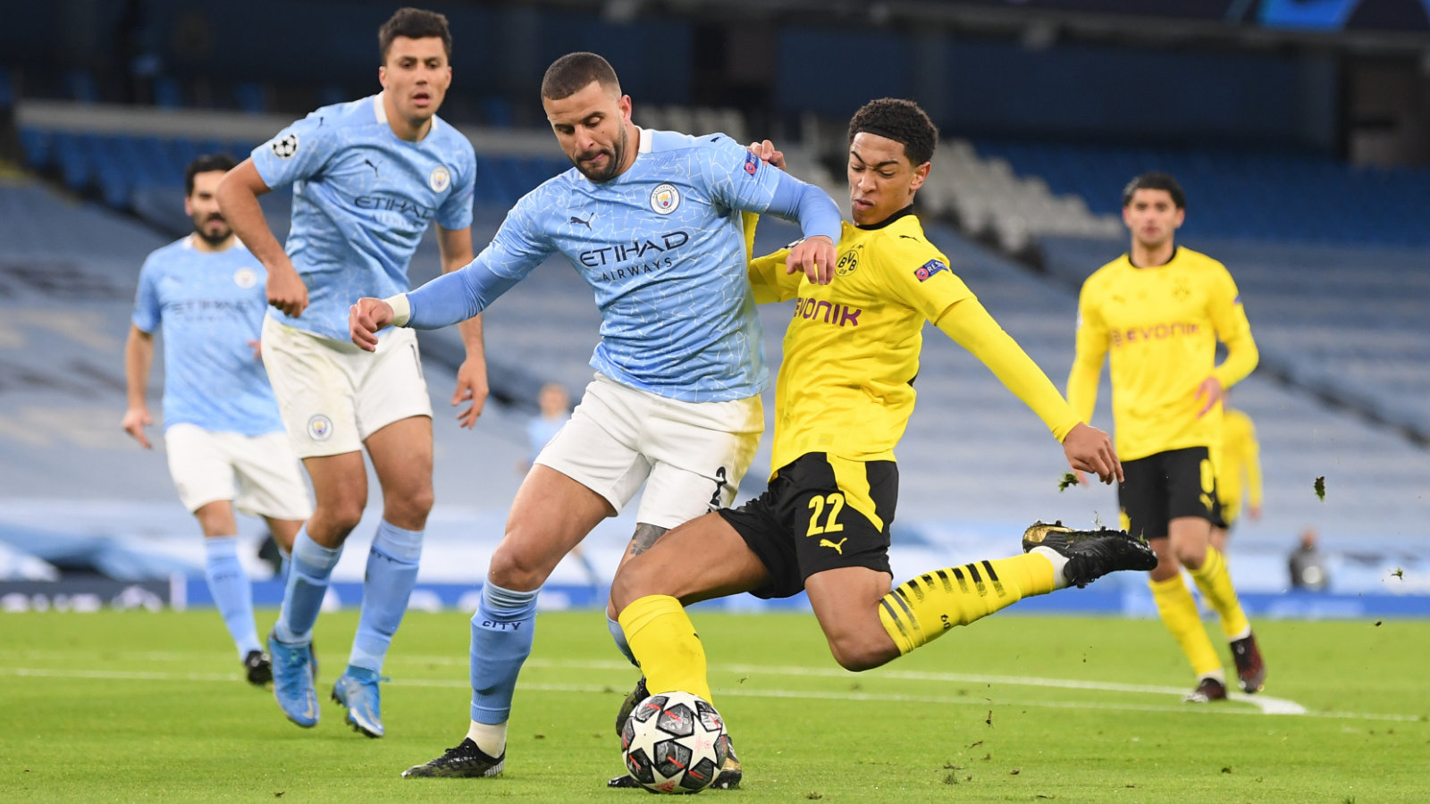 Manchester City venció al Dortmund en la ida de cuartos de la Champions