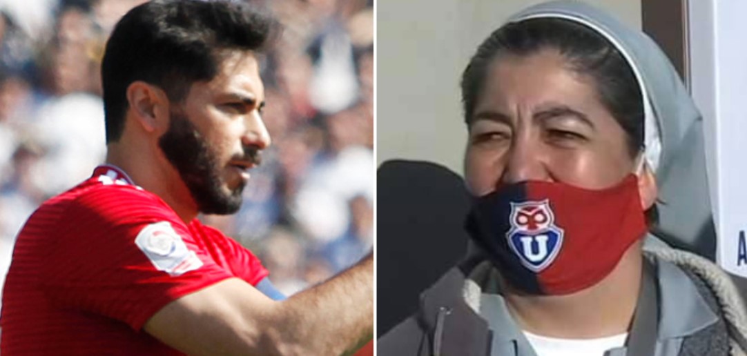 Monja con mascarilla de la ‘U’ fue aprobada por Johnny Herrera