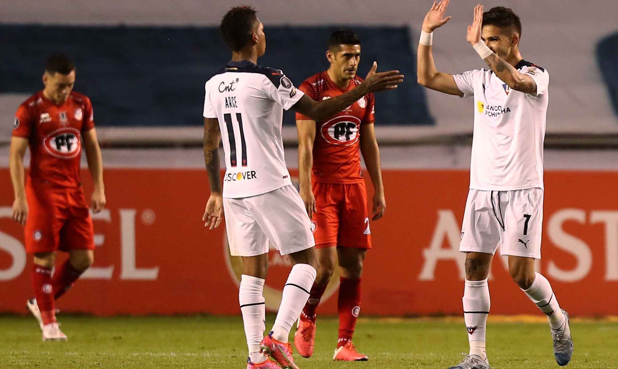 (Goles) Unión La Calera fue goleado por Liga de Quito por la Libertadores