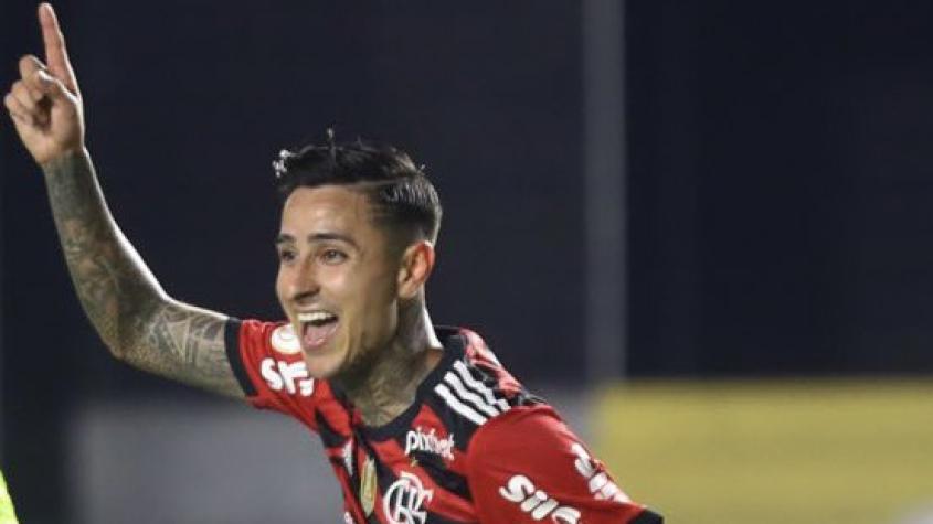 (Video) Erick Pulgar le dio el triunfo a Flamengo con un golazo en su visita a Santos