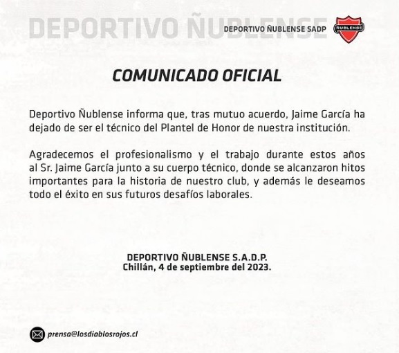 comunicado ñublense