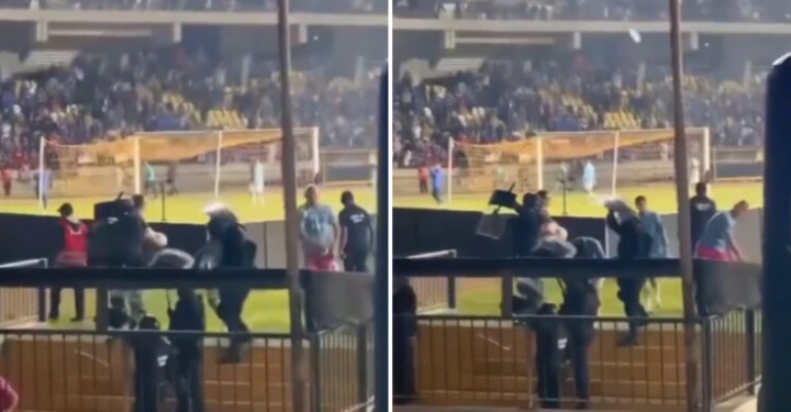 portero catolica botella a hinchas de la u