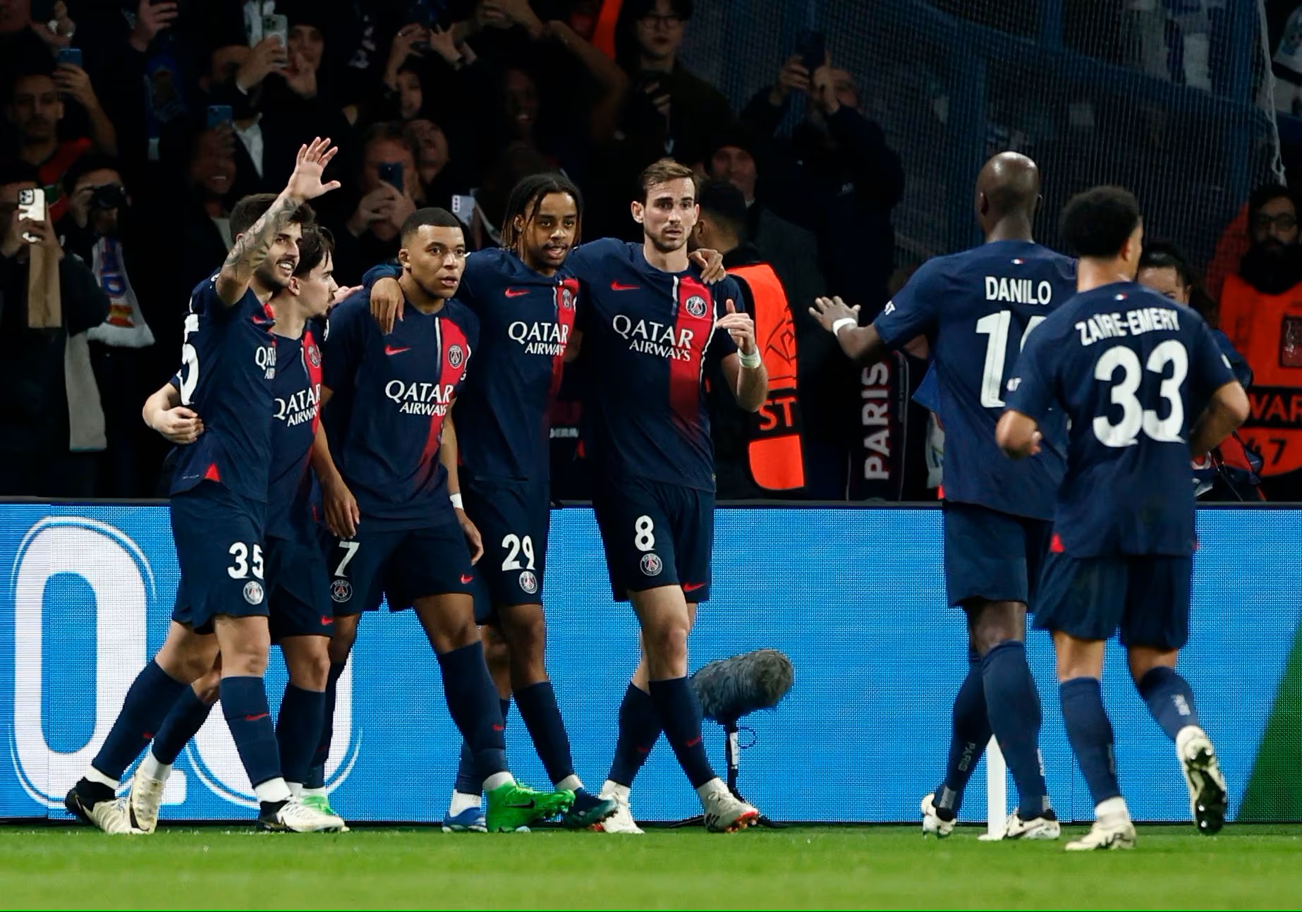 (Goles) PSG vence de local a la Real Sociedad en los octavos de la Champions League