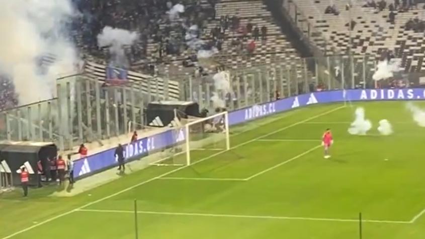 incidentes colo colo vs universitarios