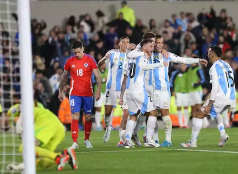 argentina golea a chile