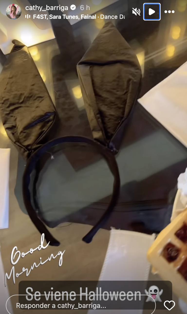 Cathy Barriga adelantó Halloween con coqueta sesión de conejita Playboy