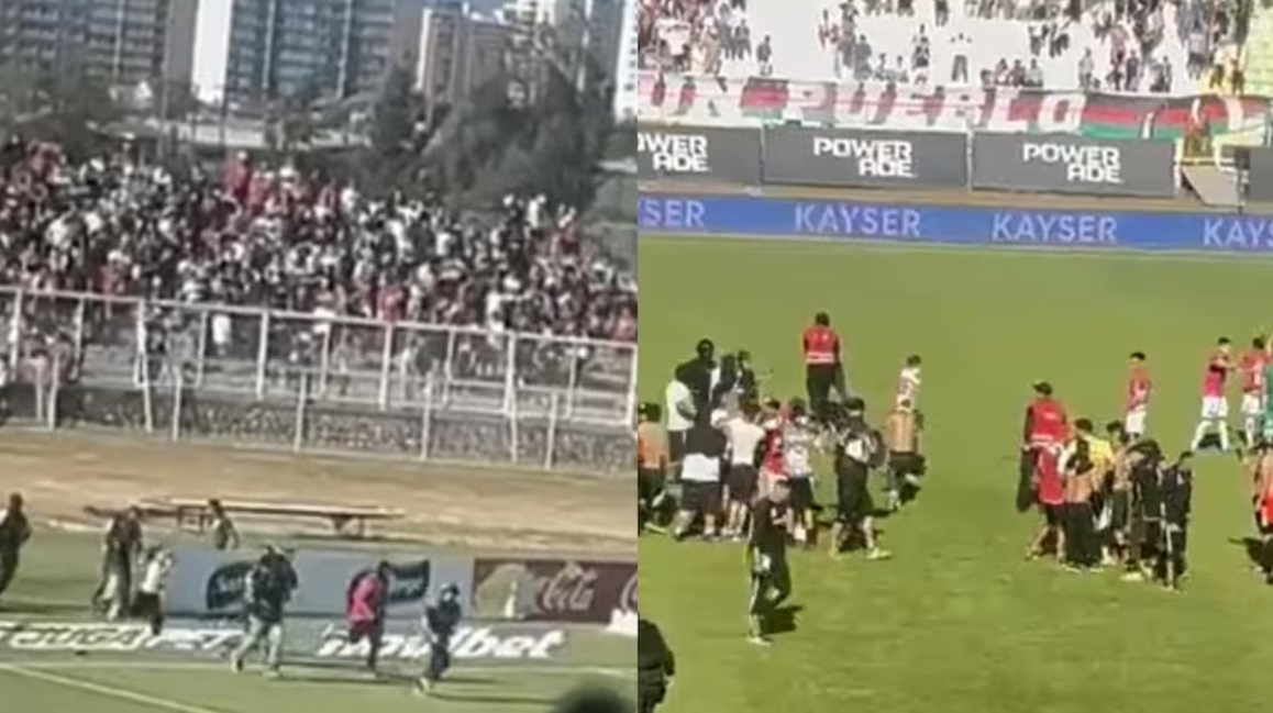 hinchas colocolo invaden la cancha