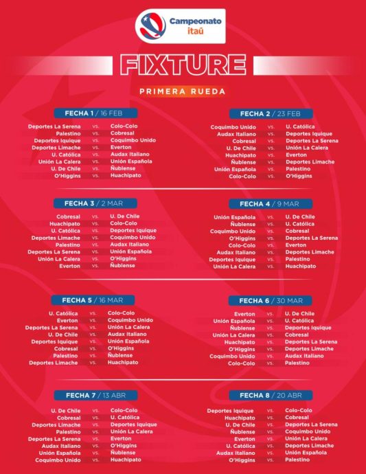 fixture campeonato 1