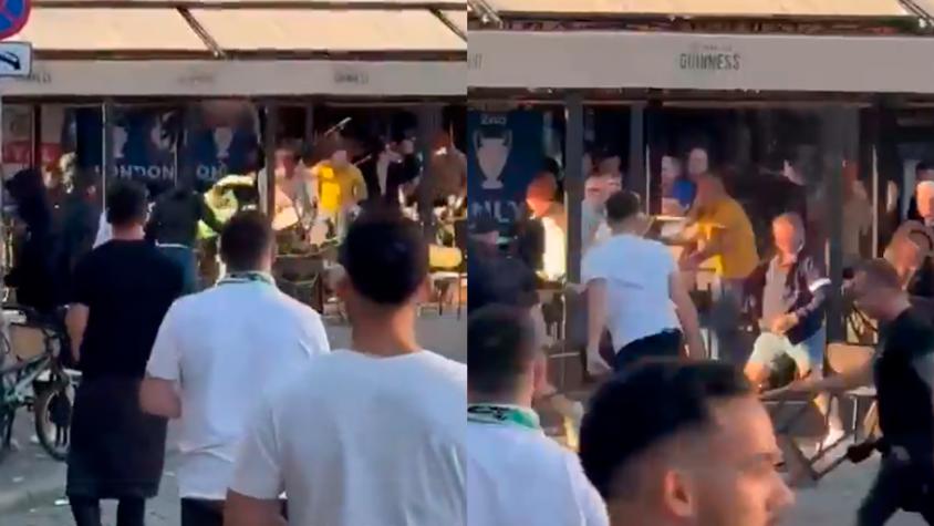 pelea hinchas chelsea y real betis