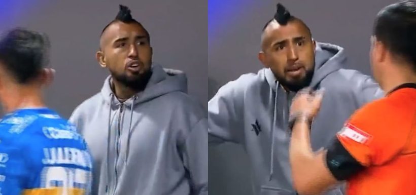arturo vidal encara a arbitro