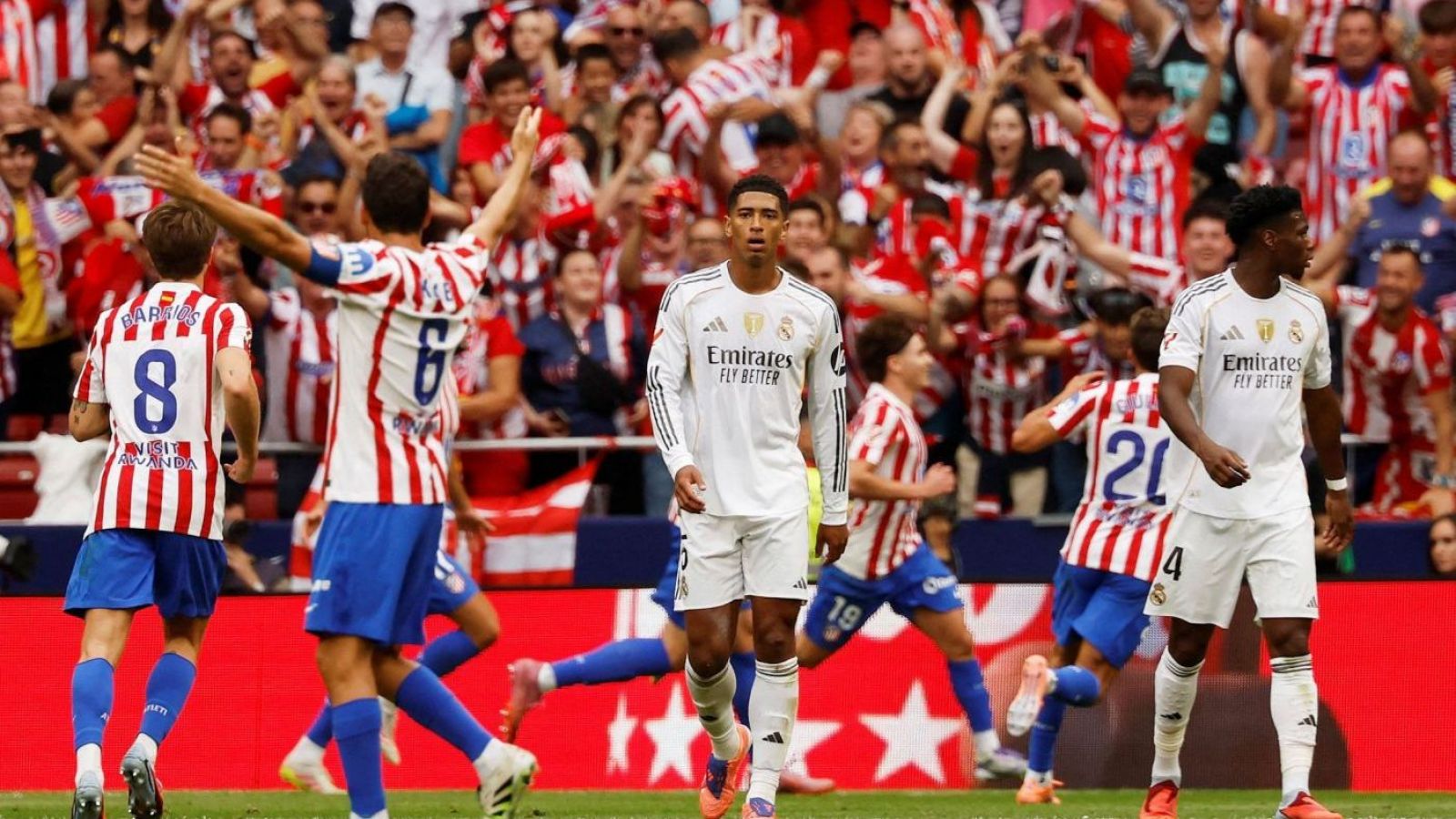 (GOLES) Atlético de Madrid golea al Real Madrid en el derbi de La Liga Española