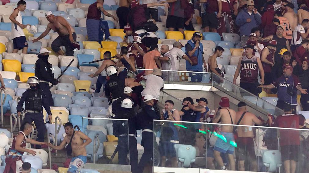 hinchas lanus agredidos