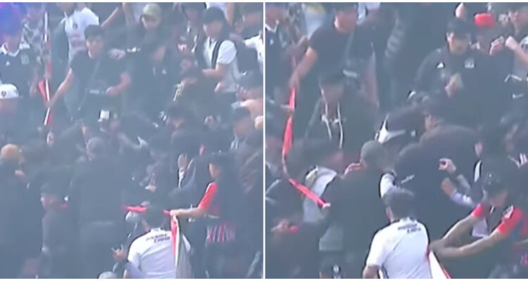 VIDEO: Brutal pelea entre barristas de Colo Colo en el Arengazo previo a la Supercopa