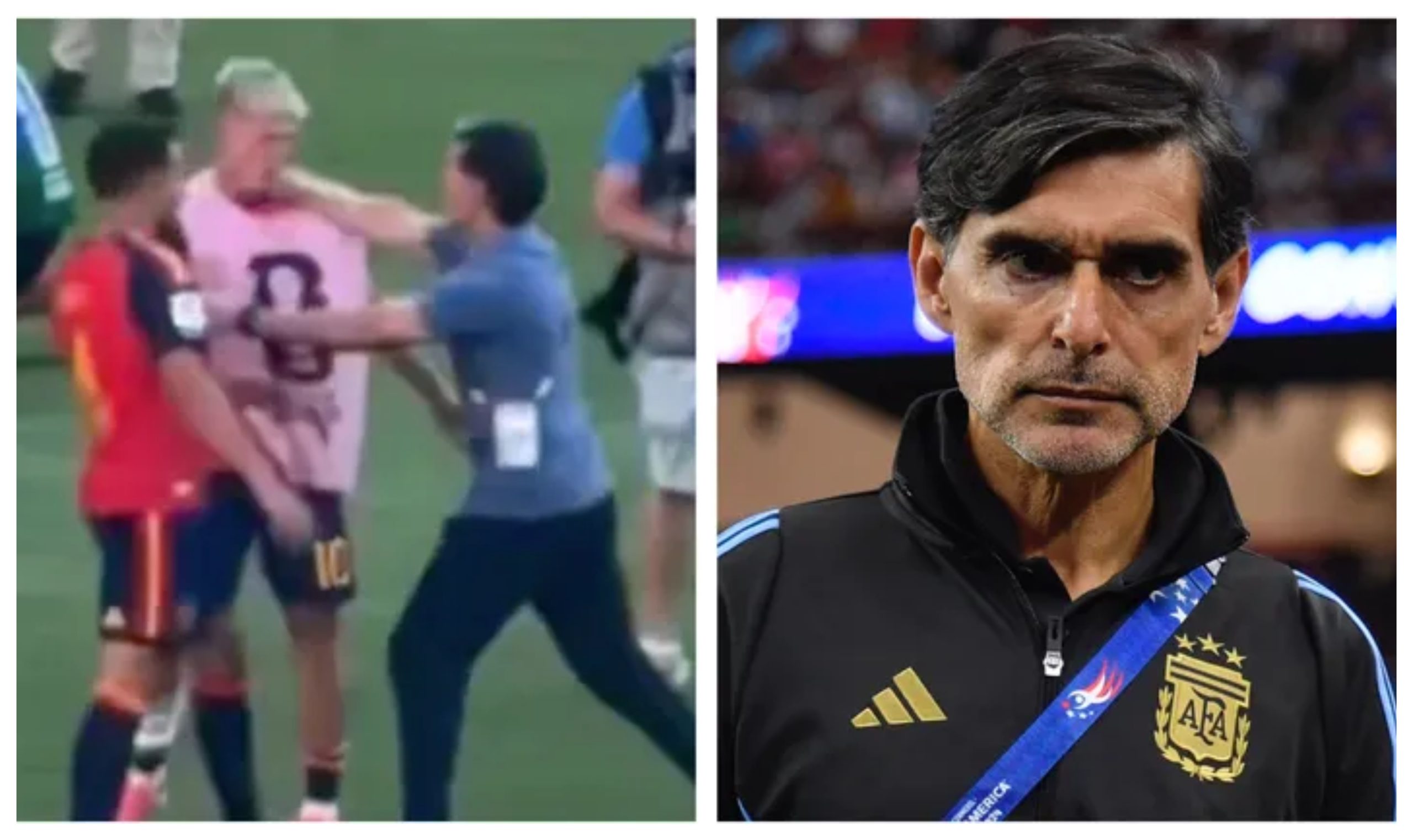 Roberto Ayala hace mea culpa tras golpear a Dani Olmo en la final de Mundial: «Estoy arrepentido»